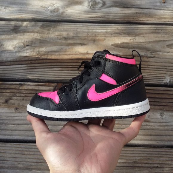 Toddler TD Nike Air Jordan 1 High Hyper Pink Shoes Sneakers - Picture 4 of 8